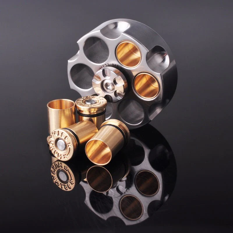 MLD Revolver Bullet Stainless Steel Fidget Spinner - Image 3